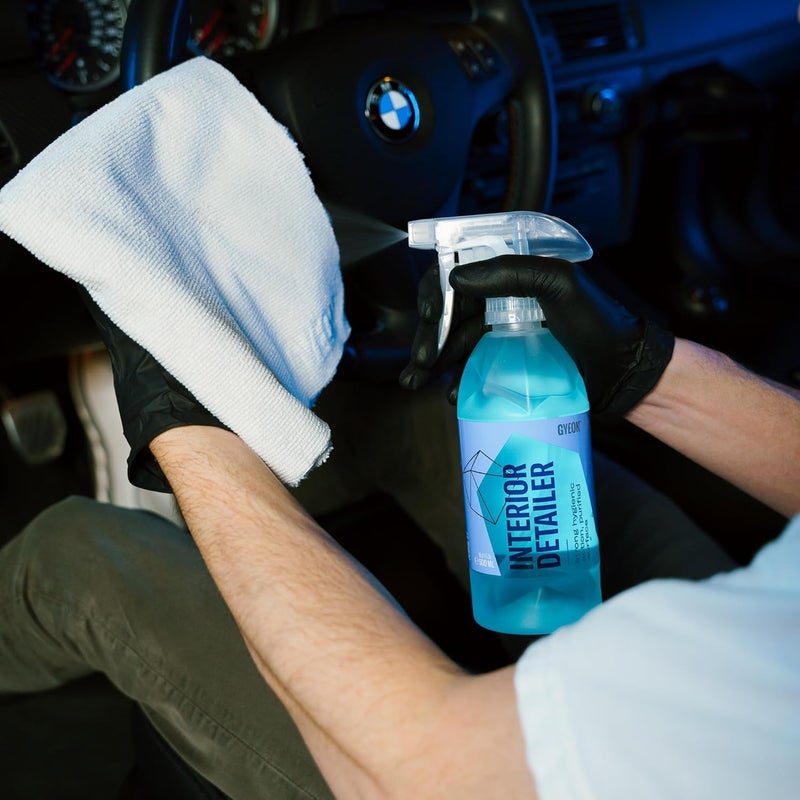 Gyeon Interior Detailer All‑Surface Car Interior Cleaner Safe on Leather Plastic Textiles Vinyl Dashboard Screen Trim Purify Matte Finish No Shine Residue - Image 4